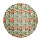 Peach Peonies on Mint Round Tablecloth