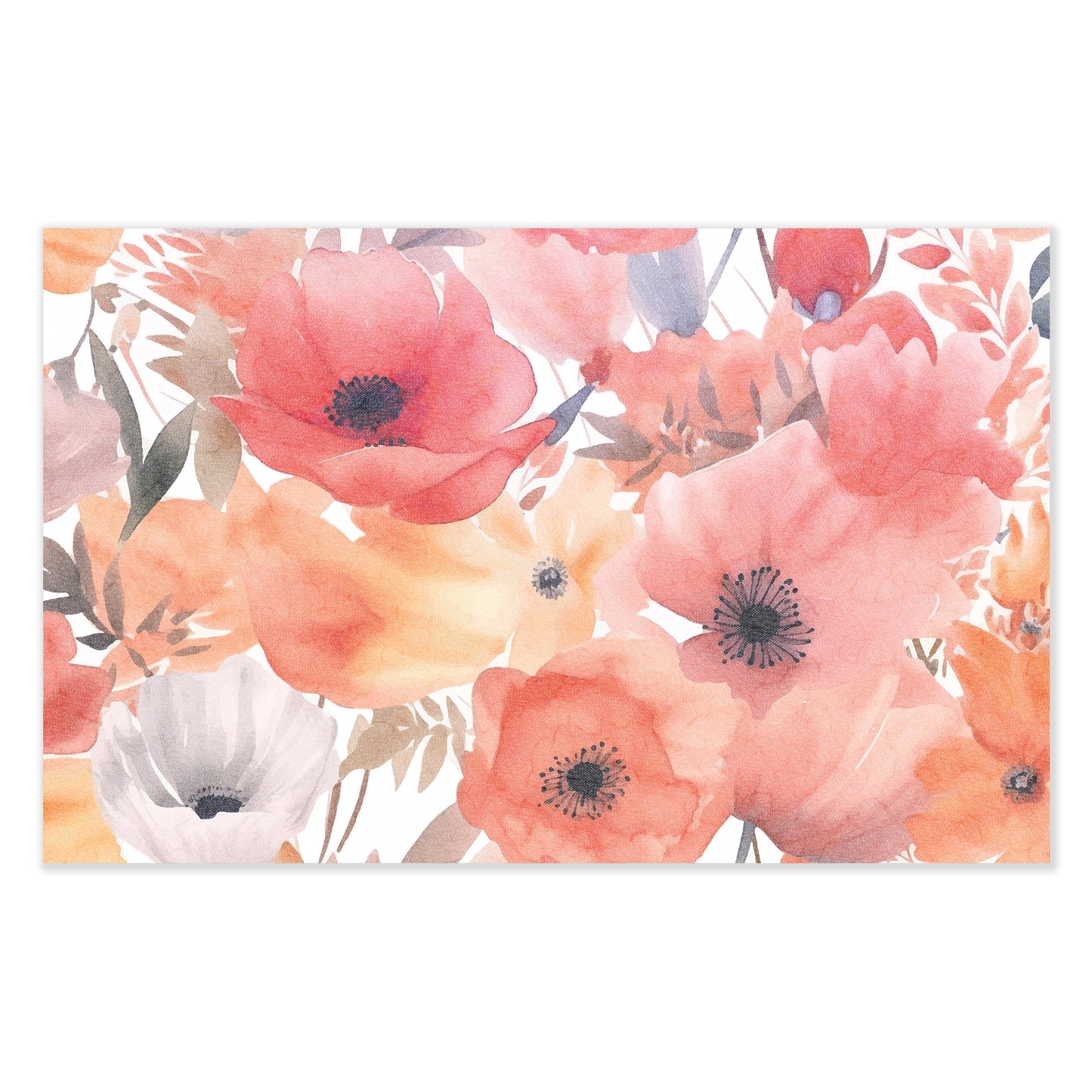 Peach Flowers Table Net Cover