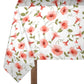 Peach Lily Pattern on White 3m Rectangle Tablecloth