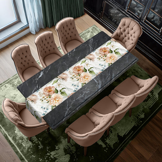 Peach Tone Flowers Table Runner by Mark van Vuuren