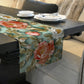 Peach on Sage Peonies Table Runner