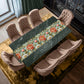 Peach on Sage Peonies Table Runner