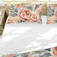 Peachy Dahlia Flowers Duvet Cover Set