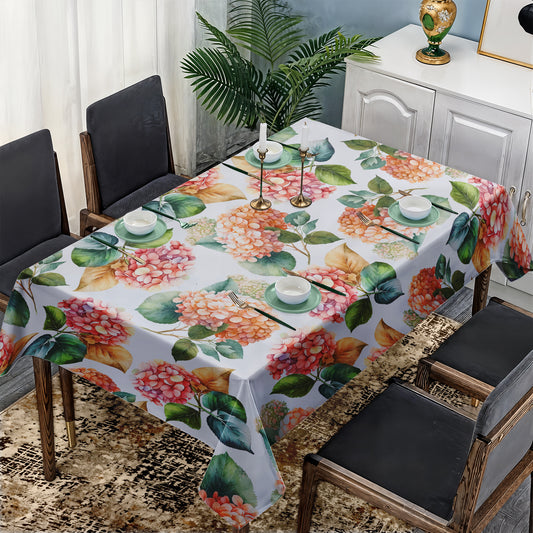 Peachy Hydrangeas Rectangle Tablecloth by Mark van Vuuren