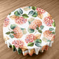 Peachy Hydrangeas Round Tablecloth by Mark van Vuuren