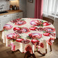 Peachy Hydrangeas Round Tablecloth by Mark van Vuuren