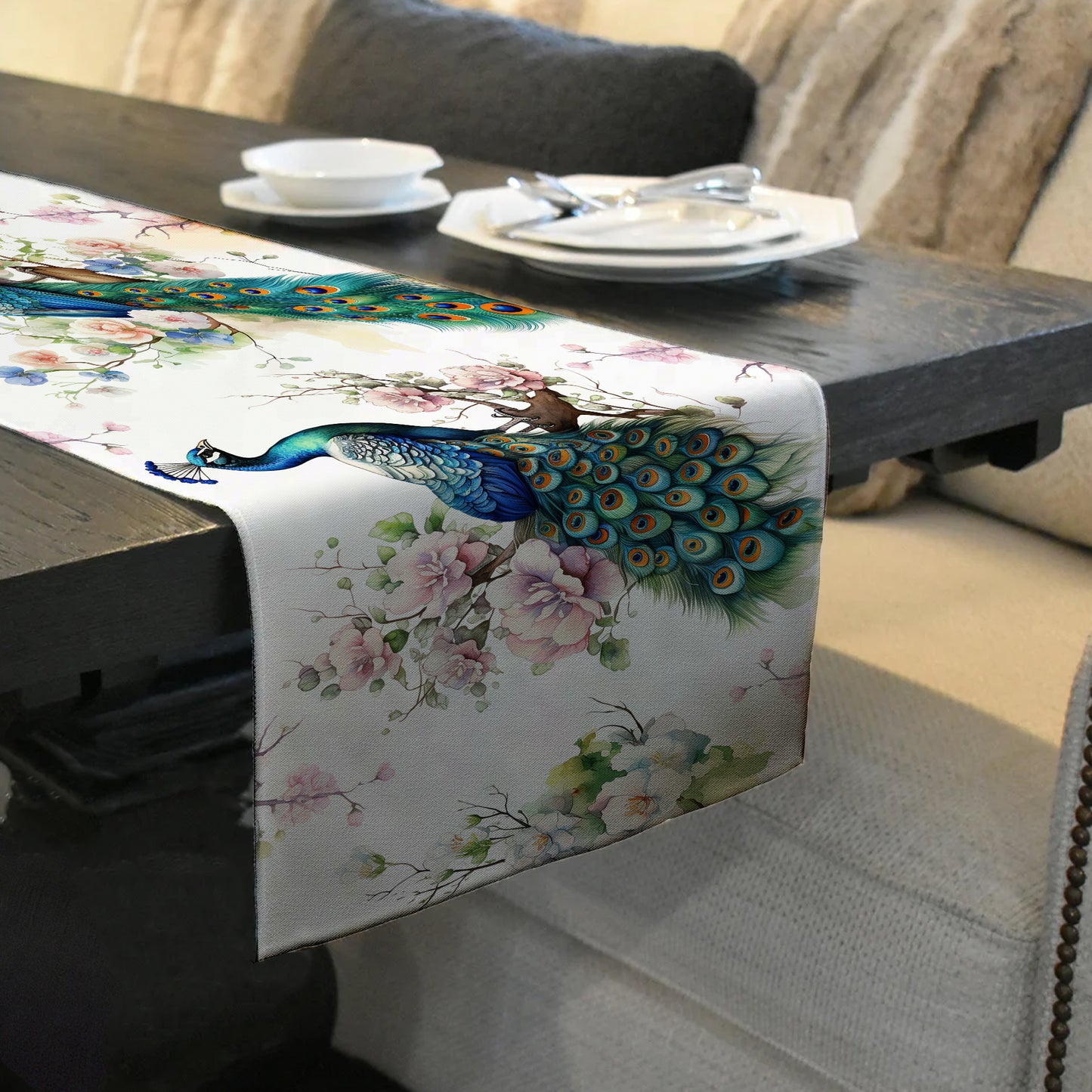 Peacock Colours Table Runner by Mark van Vuuren