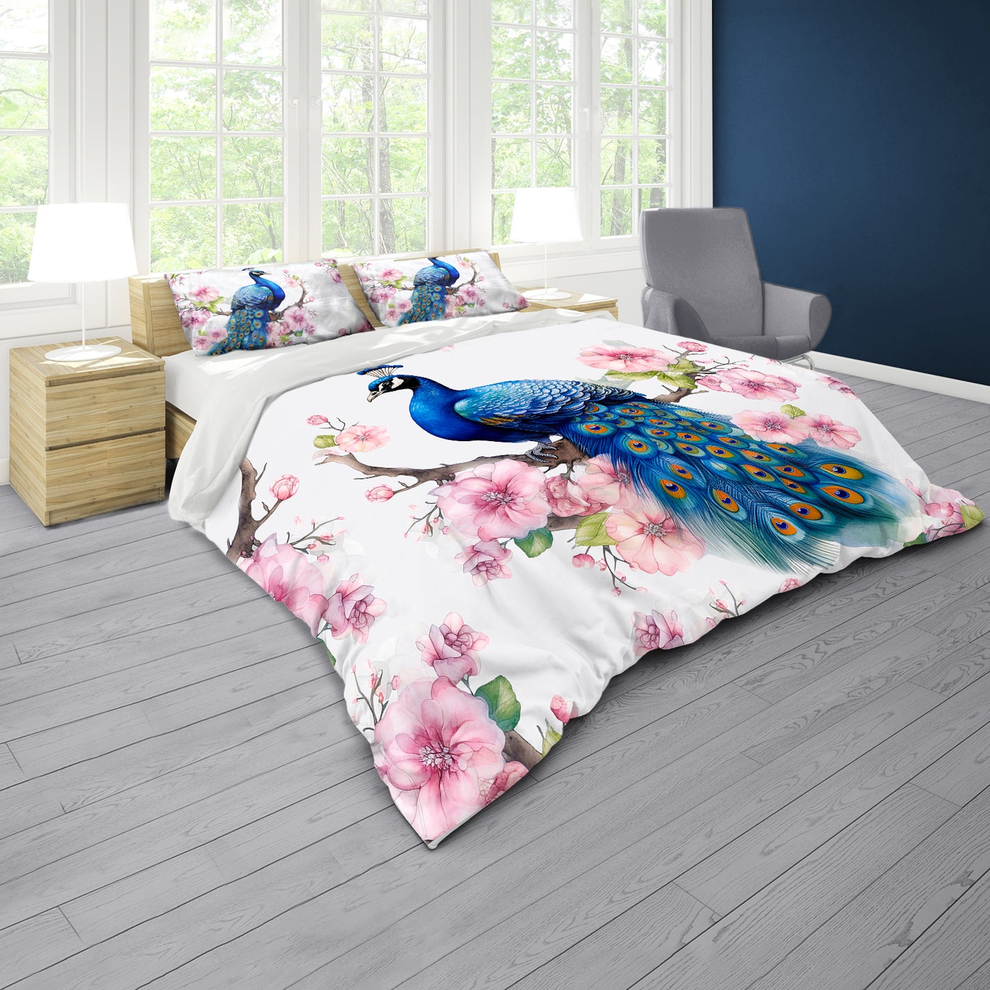 Peacock Duvet Cover Set by Mark van Vuuren