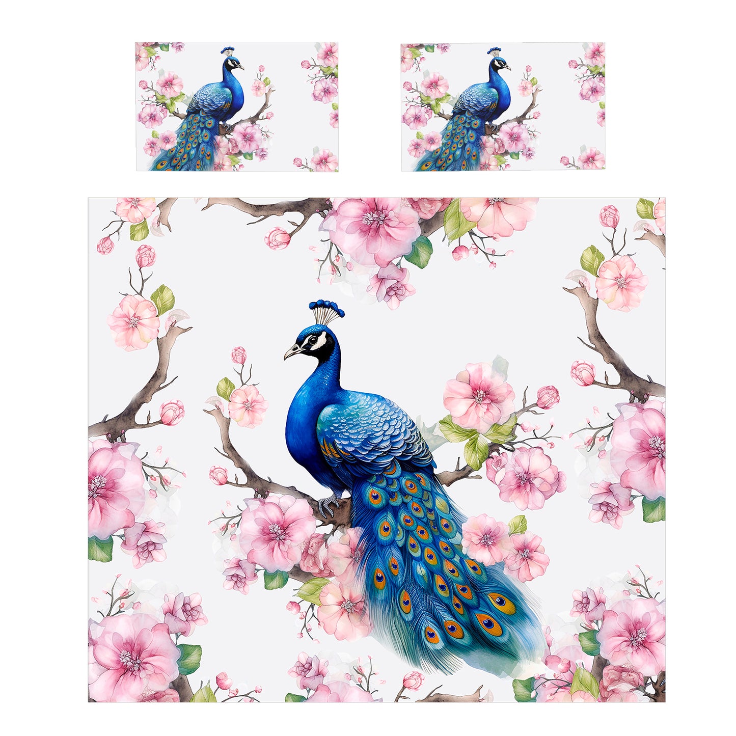 Peacock Duvet Cover Set by Mark van Vuuren
