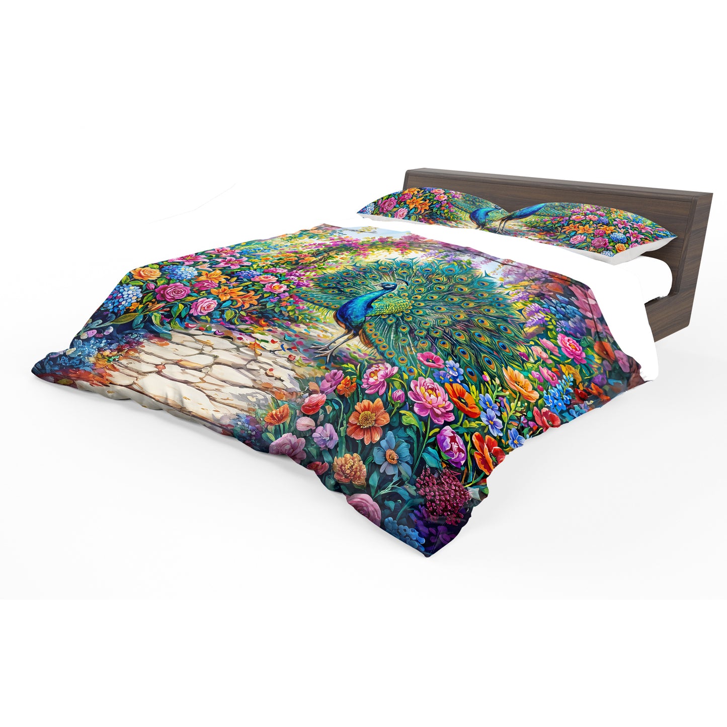 Peacock Garden Duvet Cover Set