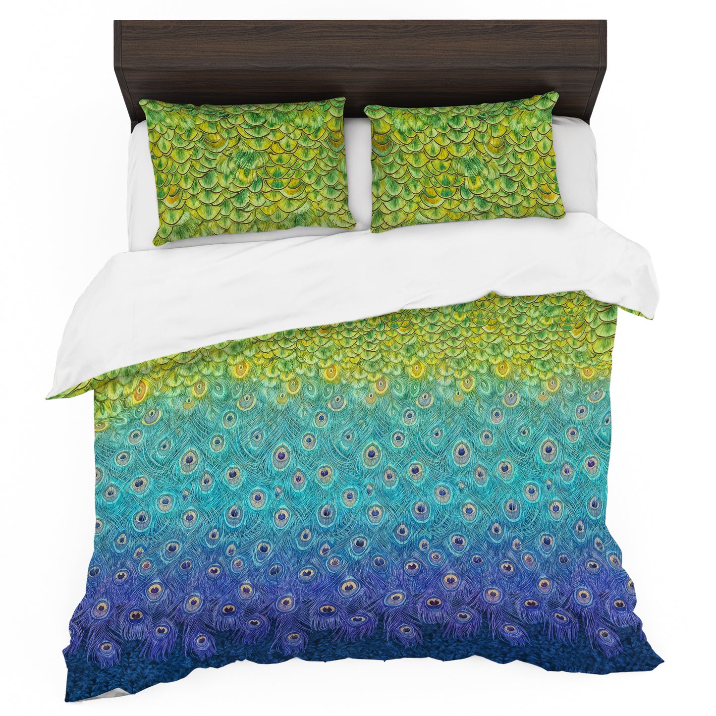 Peacock Gradient Duvet Cover Set