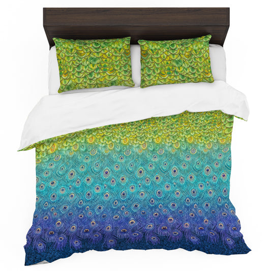 Peacock Gradient Duvet Cover Set