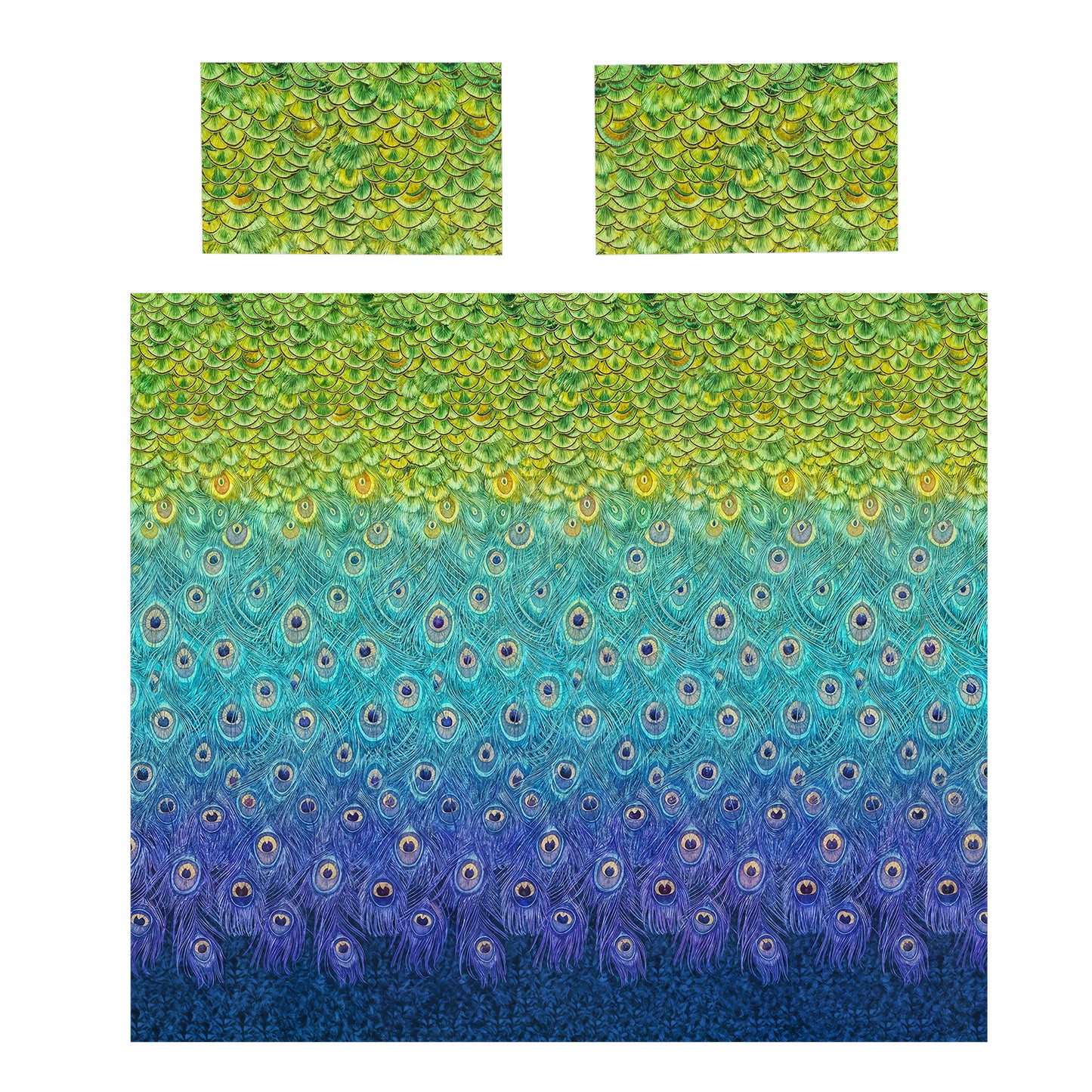 Peacock Gradient Duvet Cover Set