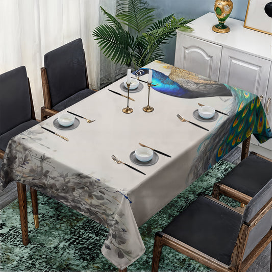 Peacock's Eclipse Plumage By Nathan Pieterse Rectangle Tablecloth