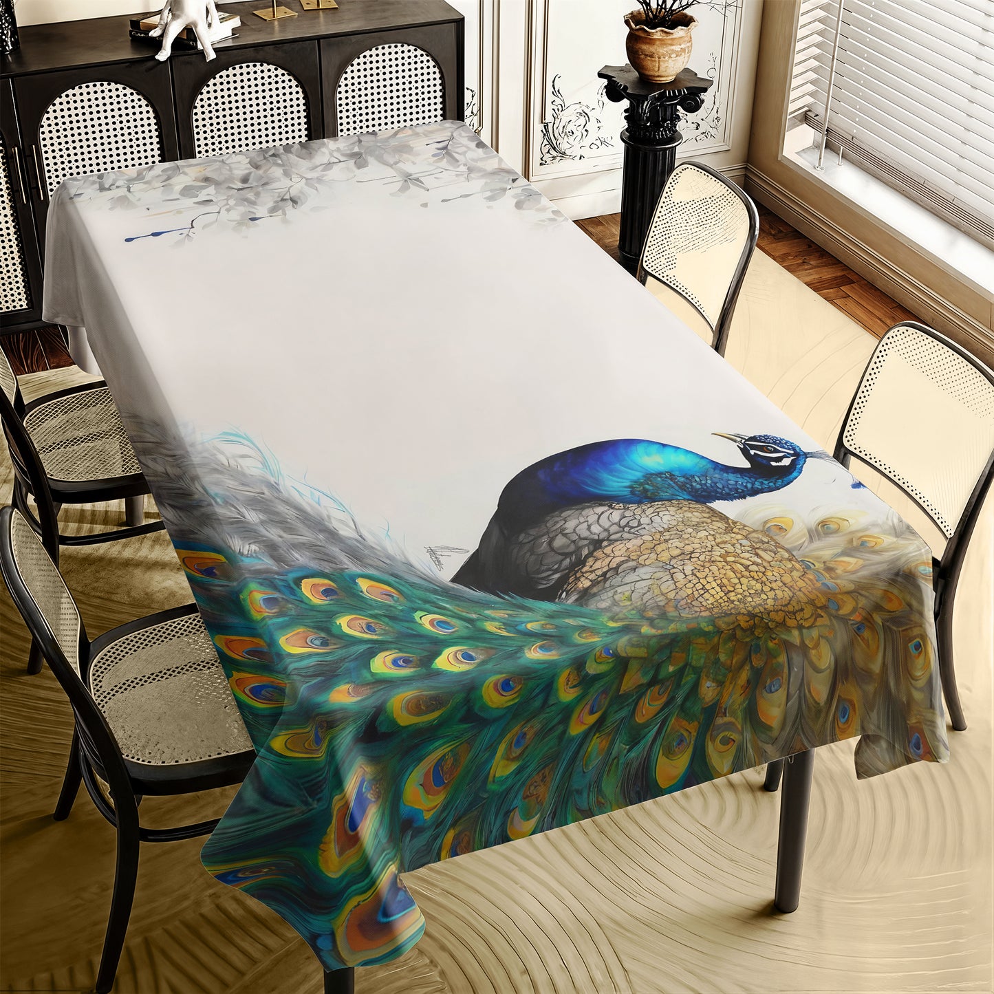 Peacock's Eclipse Plumage By Nathan Pieterse Rectangle Tablecloth