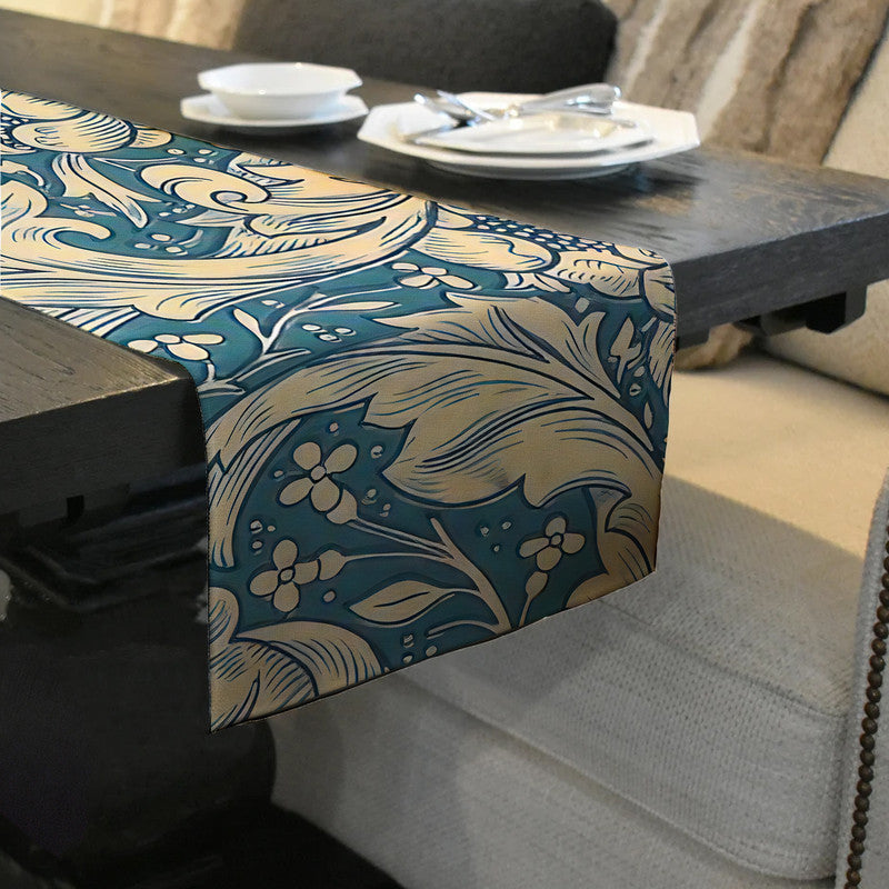 Pearl White Floral 160cm Table Runner