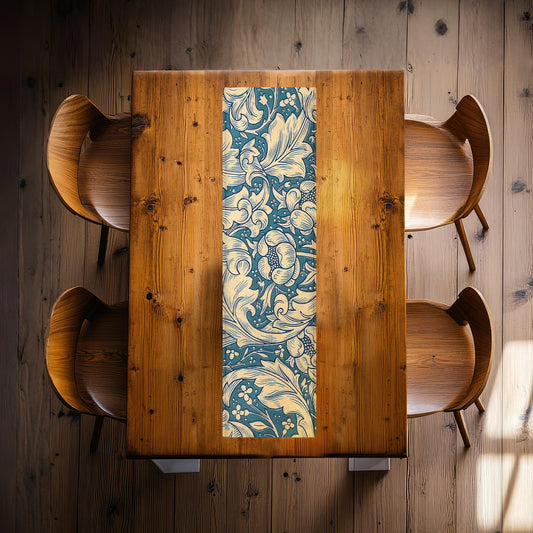 Pearl White Floral 160cm Table Runner
