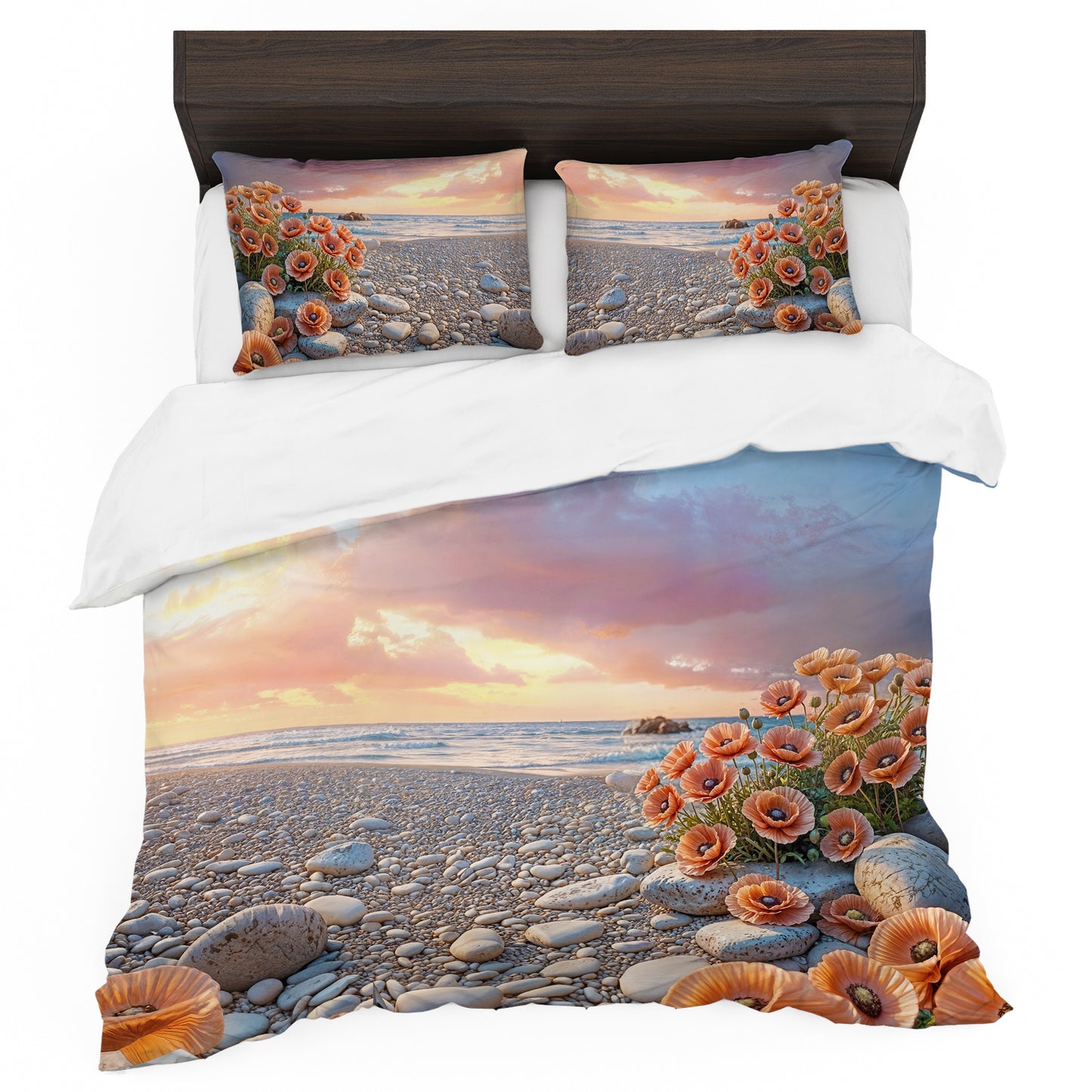 Pebbles on the Beach Duvet Cover Set