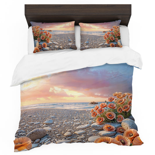 Pebbles on the Beach Duvet Cover Set