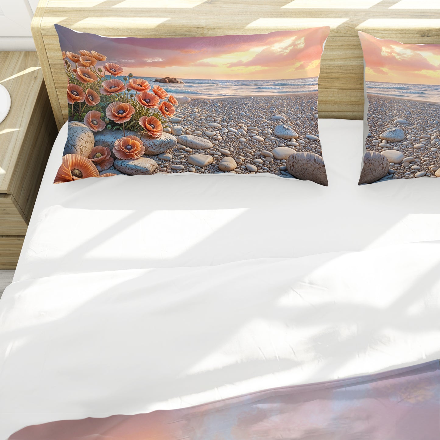 Pebbles on the Beach Duvet Cover Set