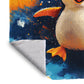 Penguin Light Weight Fleece Blanket by Wikus Schalkwyk