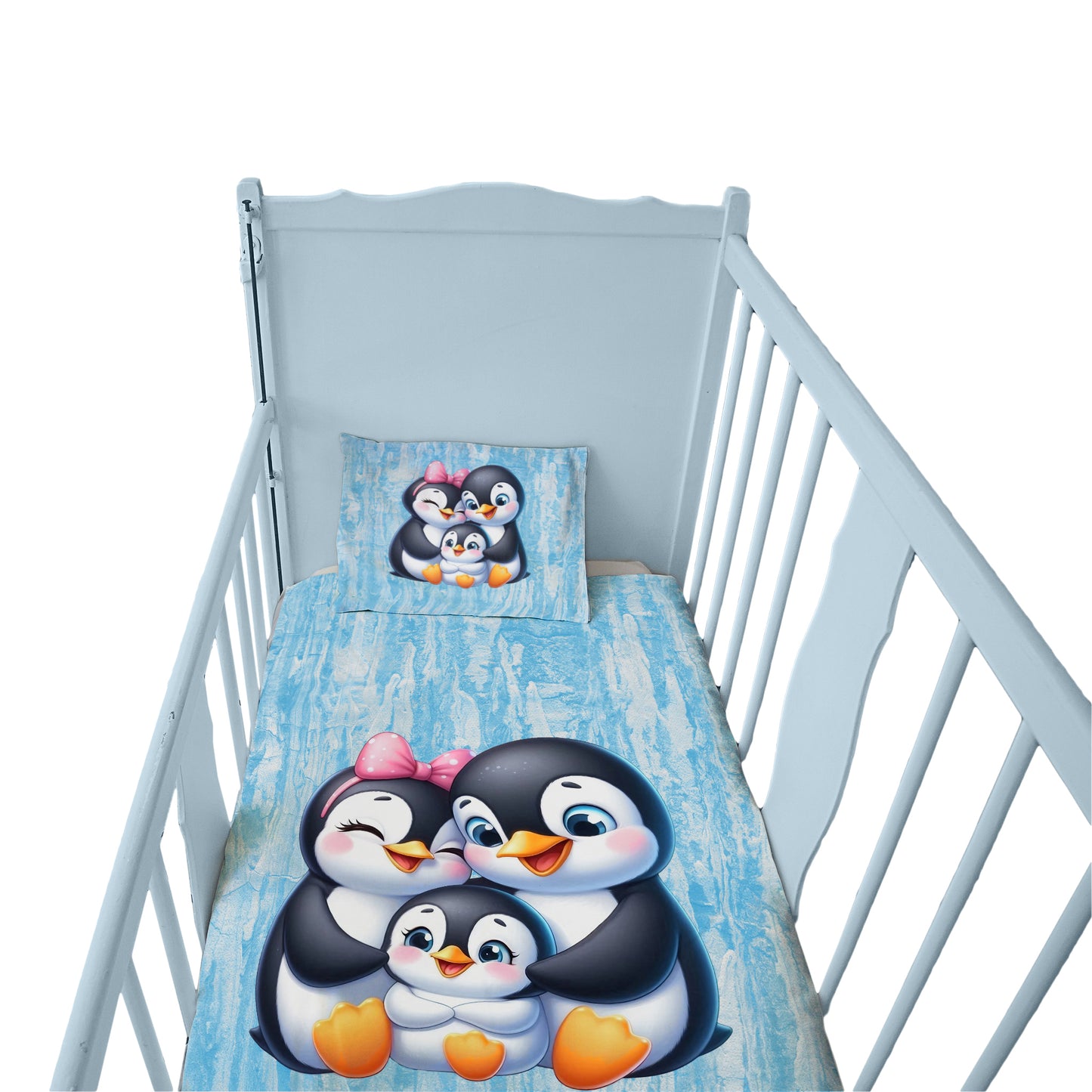 Penguin Family Cot Set