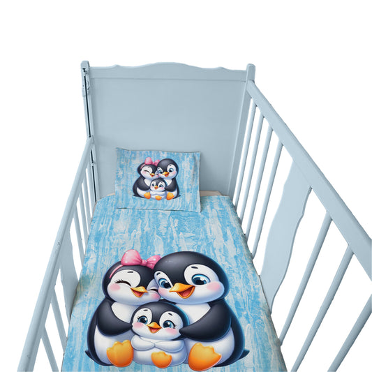 Penguin Family Cot Set