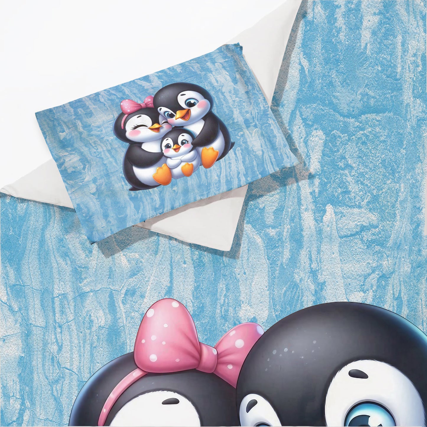 Penguin Family Cot Set