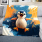 Penguin Light Weight Fleece Blanket by Wikus Schalkwyk
