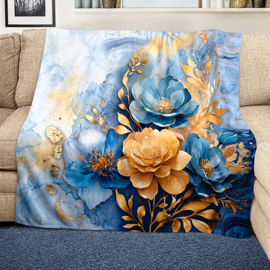 Peonies and Camellias Oasis Light Weight Fleece