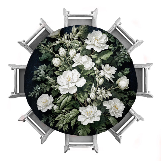 Perfect White Rose 2,3m Round Tablecloth