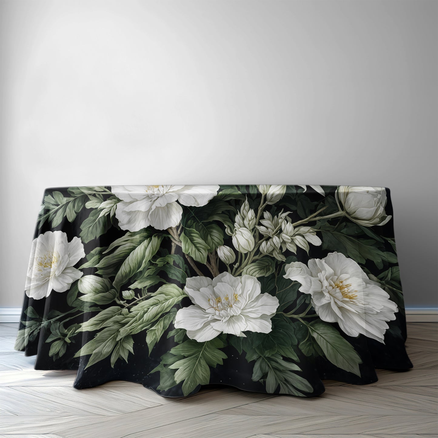 Perfect White Rose 2,3m Round Tablecloth
