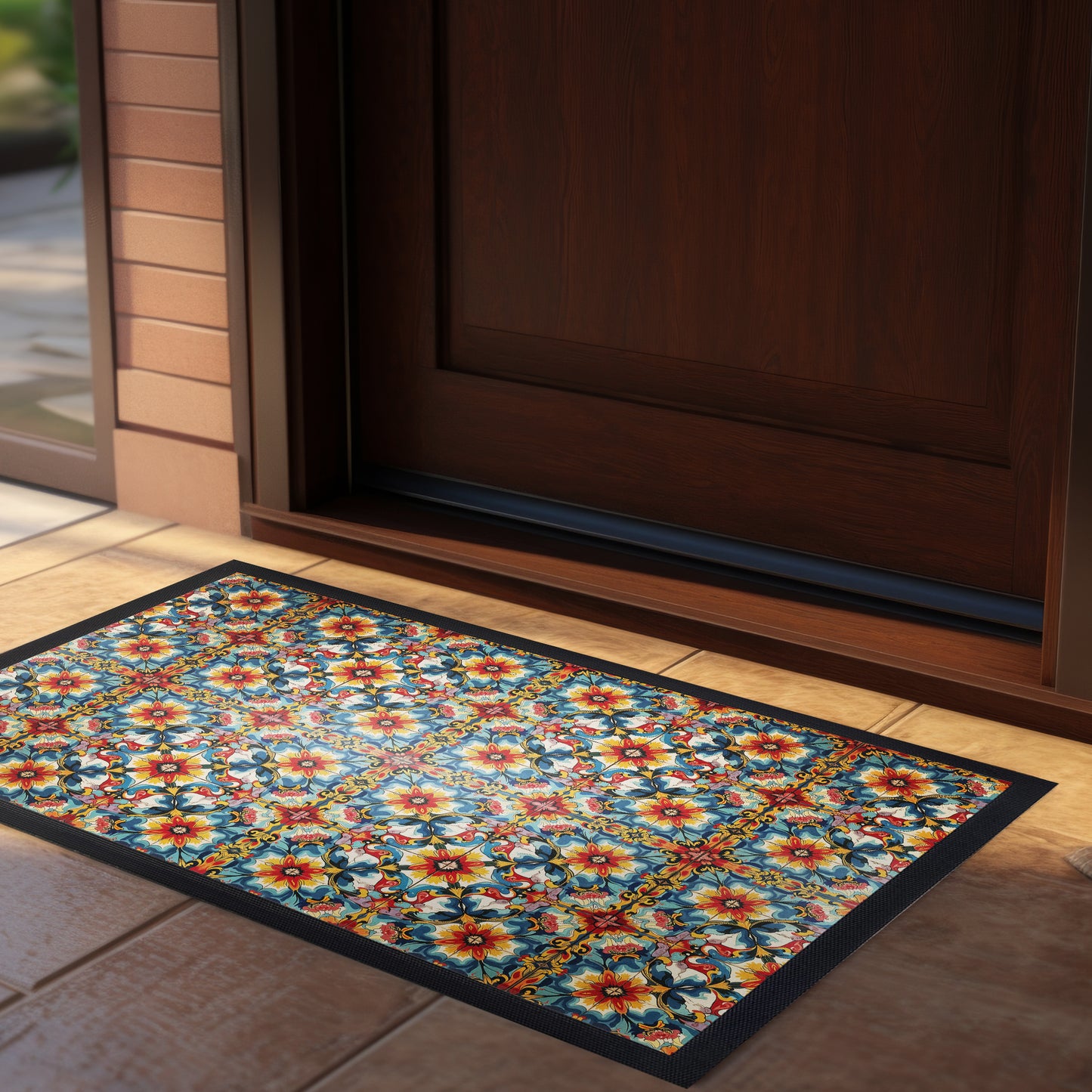 Persian Floral Door Mat
