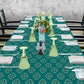 Peruvian Motiv on Green 3m Rectangle Tablecloth