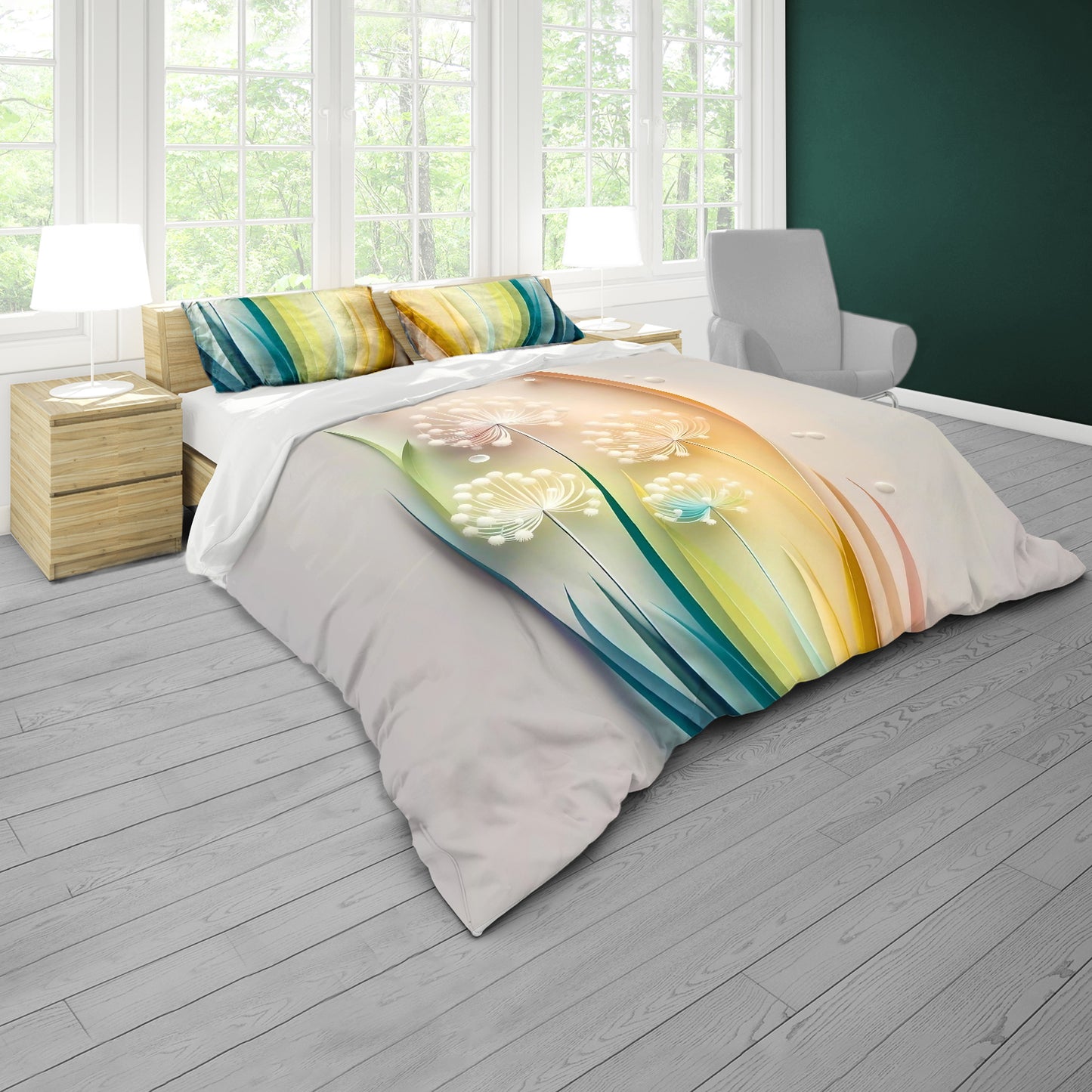 Petal Cascade Duvet Cover Set
