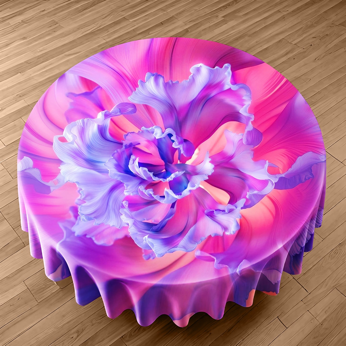 Petal Fusion Round Tablecloth