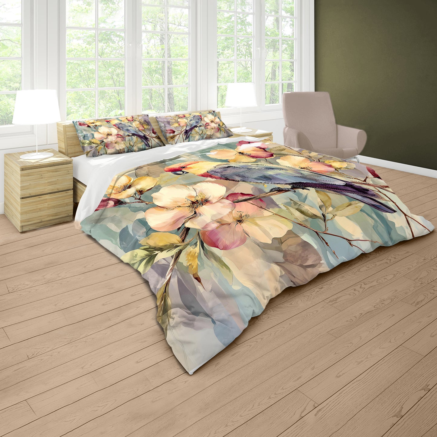 Petal Percher Duvet Cover Set by Wikus Schalkwyk