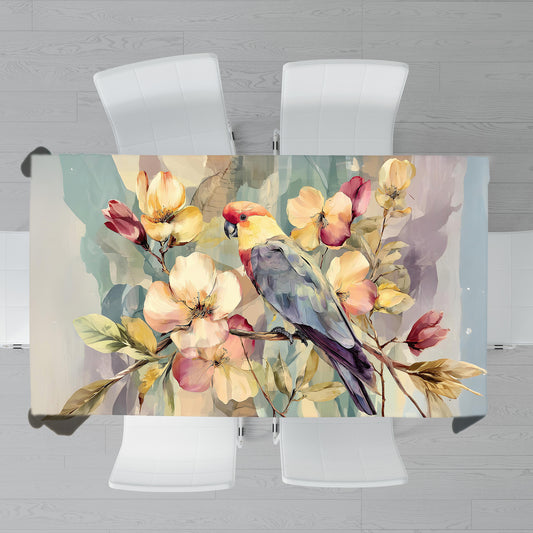 Petal Percher Rectangle Tablecloth by Wikus Schalkwyk