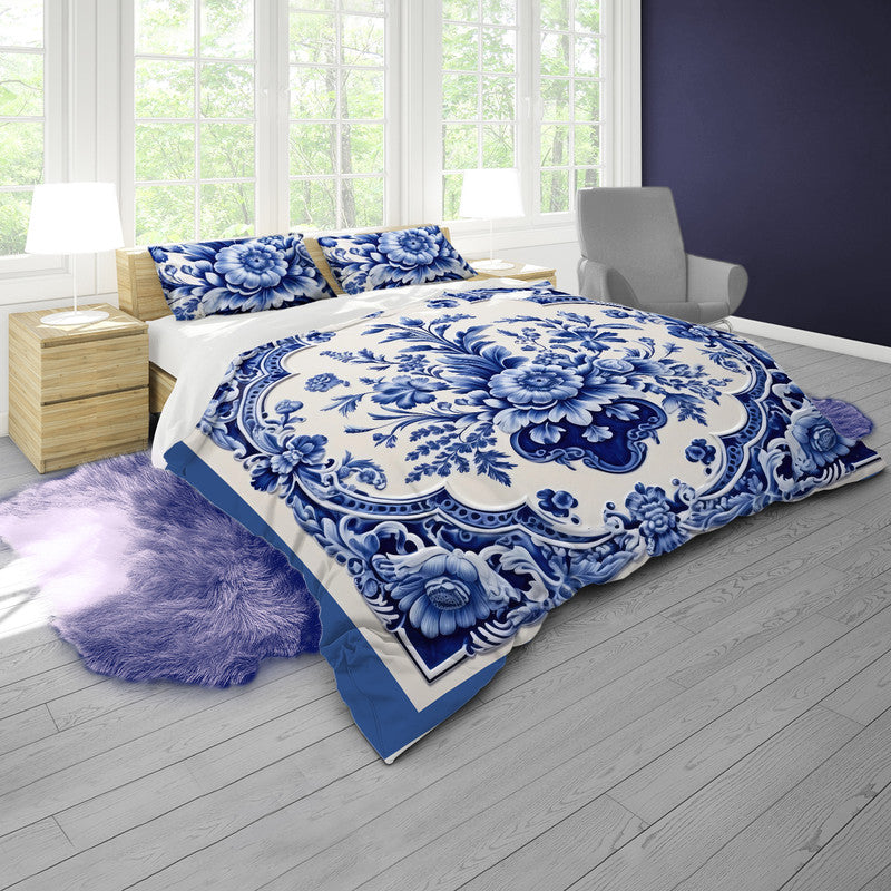 Petals Of Delft Duvet Cover Set