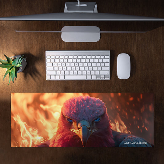 Phoenix Hawk by Wikus Schalkwyk Large Desk Pad