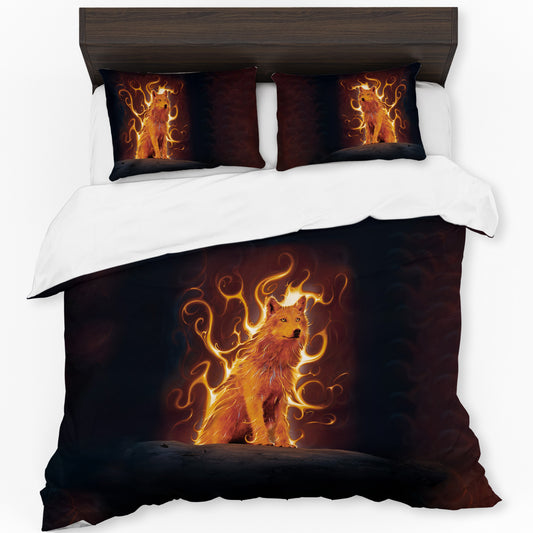 Phoenix Wolf Duvet Cover Set By Vincent Hie