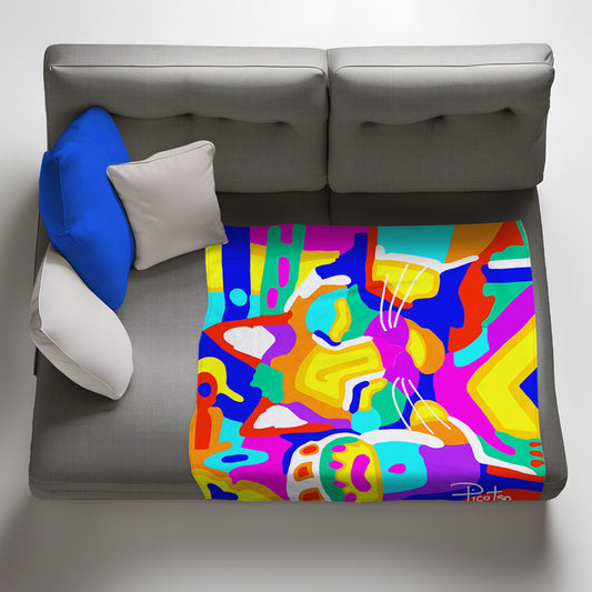 Colourful Dreamer Light Weight Fleece Blanket by Picatso