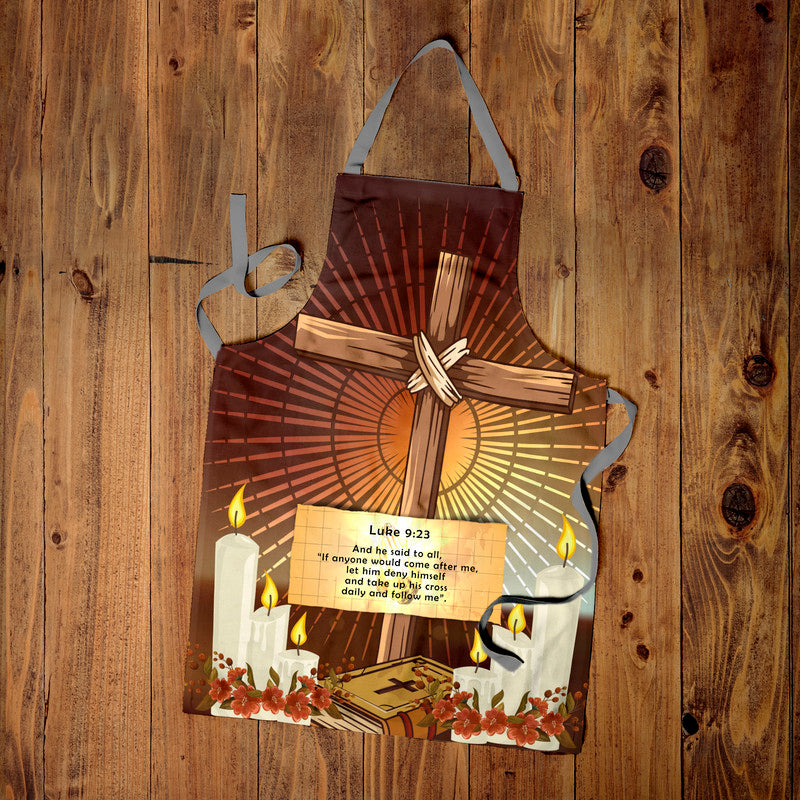 Pick up Your Cross Medium Length Apron