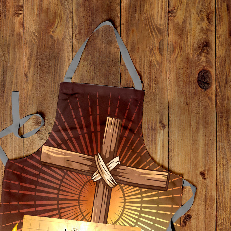Pick up Your Cross Medium Length Apron