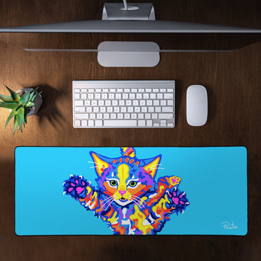 Flying Cat by Picatso Large Desk Pad