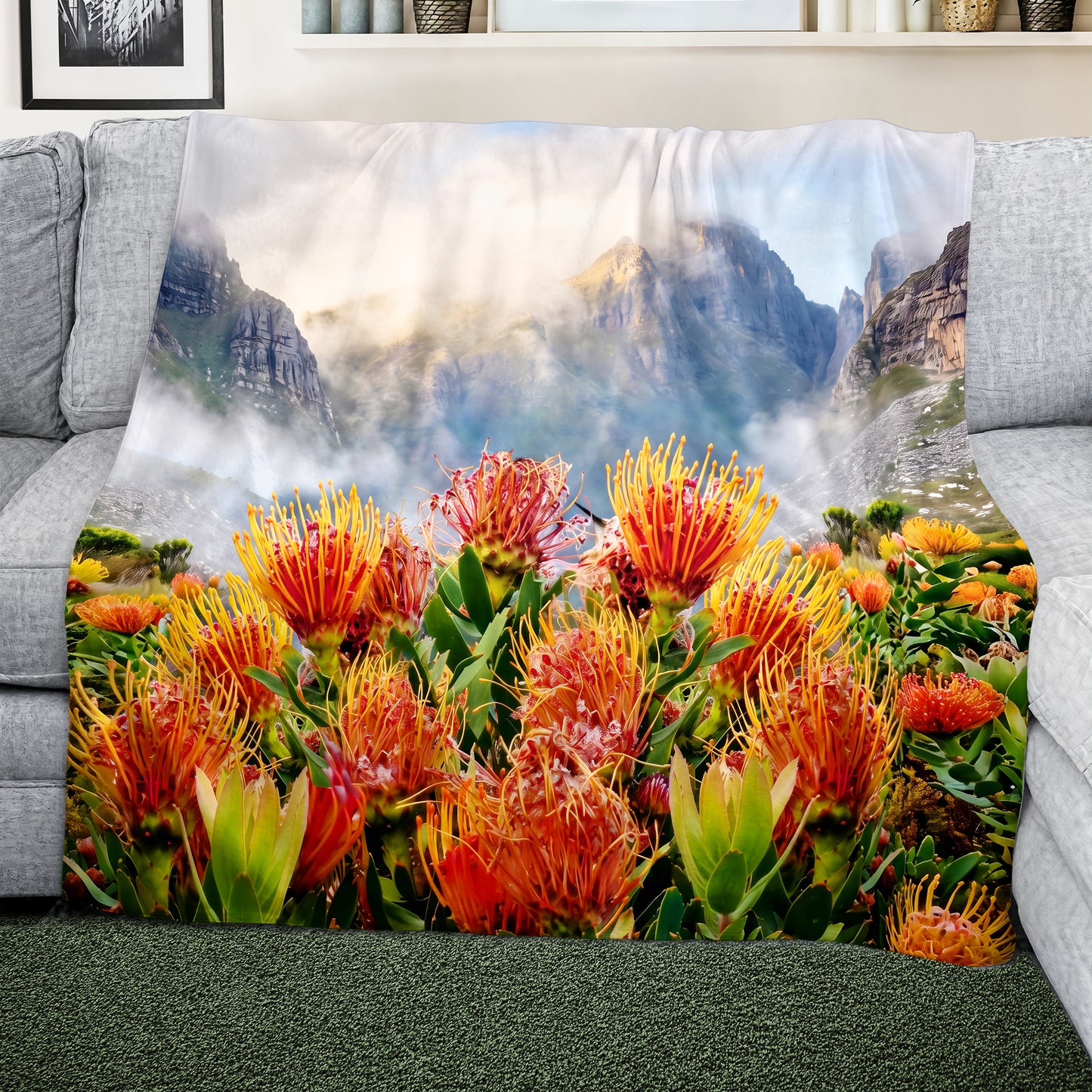 Pin Proteas Light Weight Fleece Blanket
