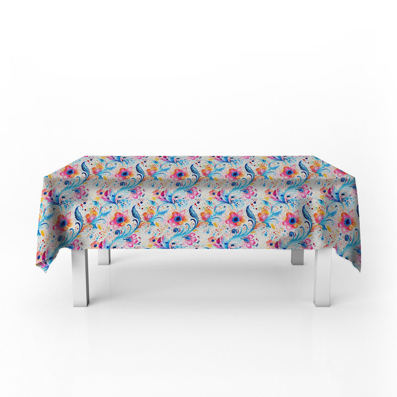 Pink And Blue Rectangle Tablecloth