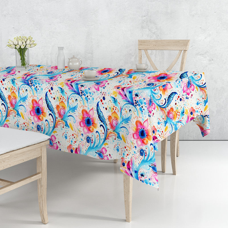 Pink And Blue Rectangle Tablecloth