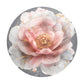 Pink And Grey Rose Round Tablecloth