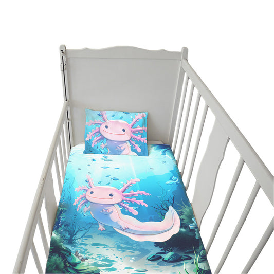 Pink Baby Axolotl Cot Set